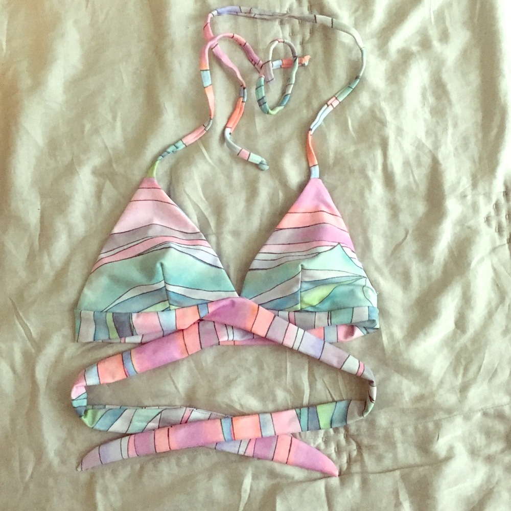 XS Mara Hoffman Wrap Bikini Top